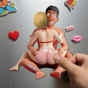 Naughty Couple Anti-collision Acrylic Fridge Magnet - Personalized Funny Gifts 03ohlu160626-Homacus