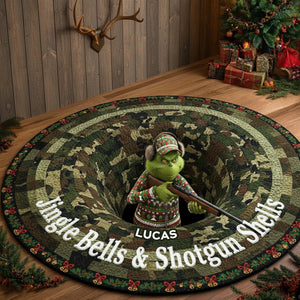 Personalized Christmas Gifts For Hunter Quilted Round Mat 04tgtn041025-Homacus