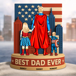 Personalized Gifts For Dad Acrylic Plaque Power Dad 05NADT140425PA-Homacus