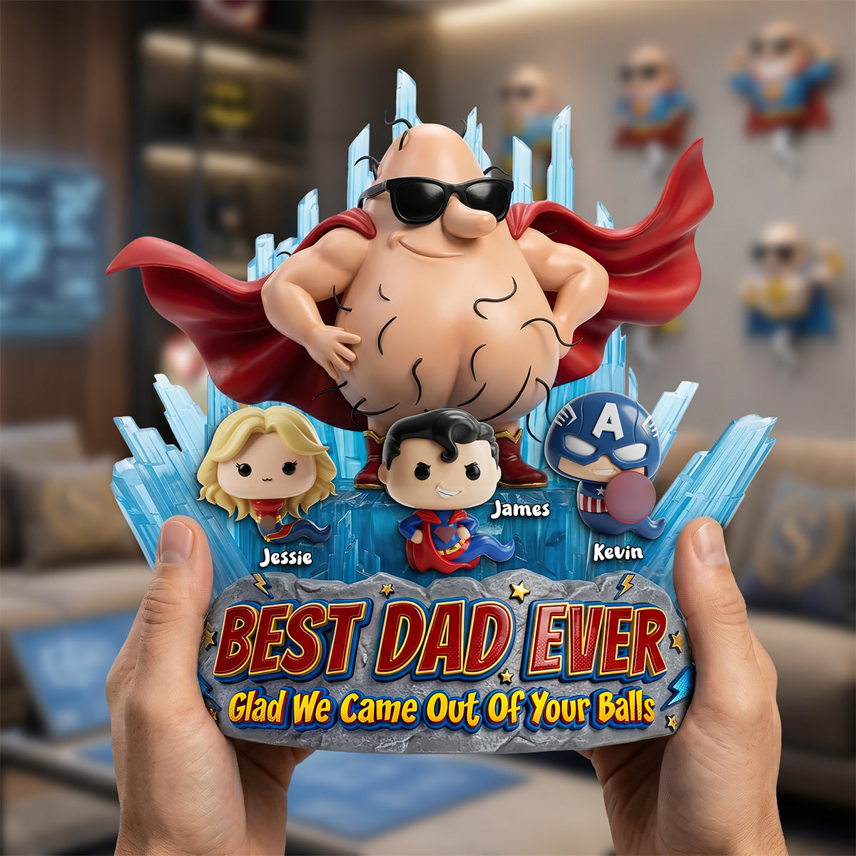 Funny Dad & Tiny Swimmers Acrylic Plaque - Personalized Gifts For Dads 02HUTA190526-Homacus