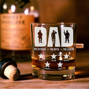 Veteran Dad Bullet Glass - Personalized Gifts For Dad 05acqn170525-Homacus
