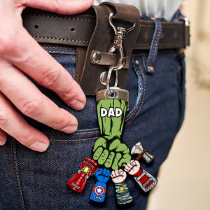 Personalized Gifts For Dad Keychain 02qhqn170523ha Fist Bump-Homacus