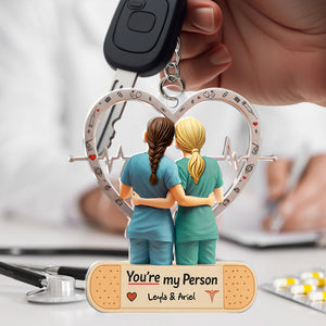 Nurse Besties Acrylic Keychain - Personalized Gifts For Best Colleague 02QHLU290525-Homacus