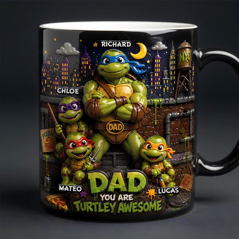 Funny Fighter Dad And Kids Magic Mug - Personalized Gifts For Dads 05todt300426-Homacus