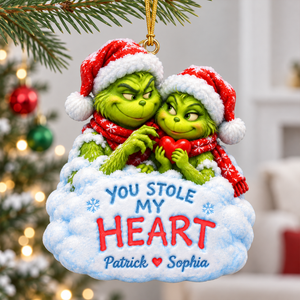 You Stole My Heart Furry Mischief Couple Ornament - Personalized Christmas Gifts For Couples 02toqn211026-Homacus