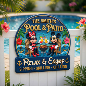 Chilling Together Metal Sign - Personalized Gifts For Couple 03TYQN180626