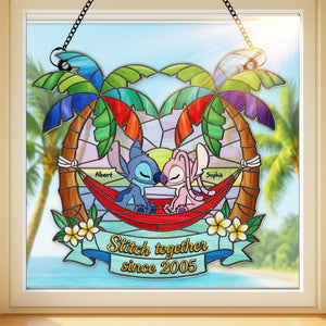 Alien Couple Together Suncatcher - Personalized Anniversary Gifts For Couples 04NALU060625-Homacus