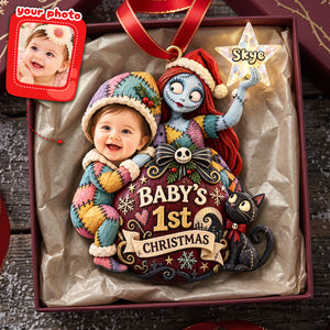 Spooky Baby's First Christmas Ornament - Custom Photo Gifts 01pata091026-Homacus