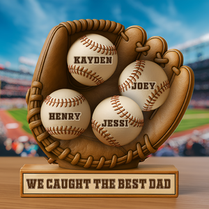 Personalized Gift For Baseball Dad Acrylic Plaque, My Favorite Players Call Me Dad 031XQLU050425-Homacus