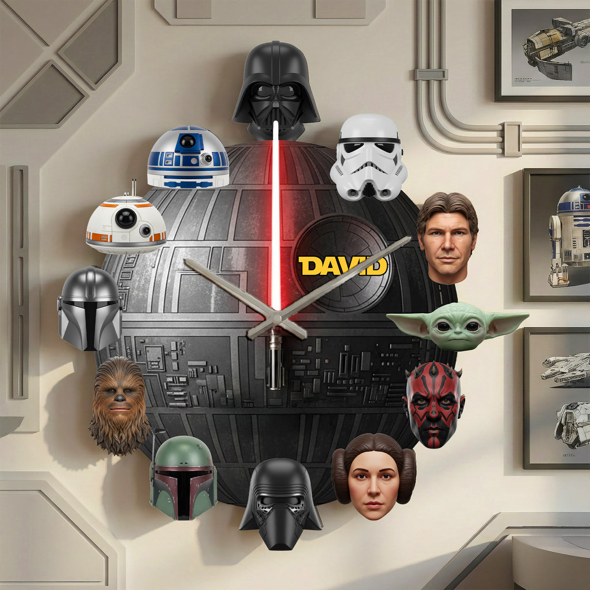 Warrior Hanging Wall Clock - Personalized Gifts 03kimg221225-Homacus