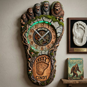Bigfoot Hanging Wall Clock - Personalized Gifts 01hutn240326-Homacus