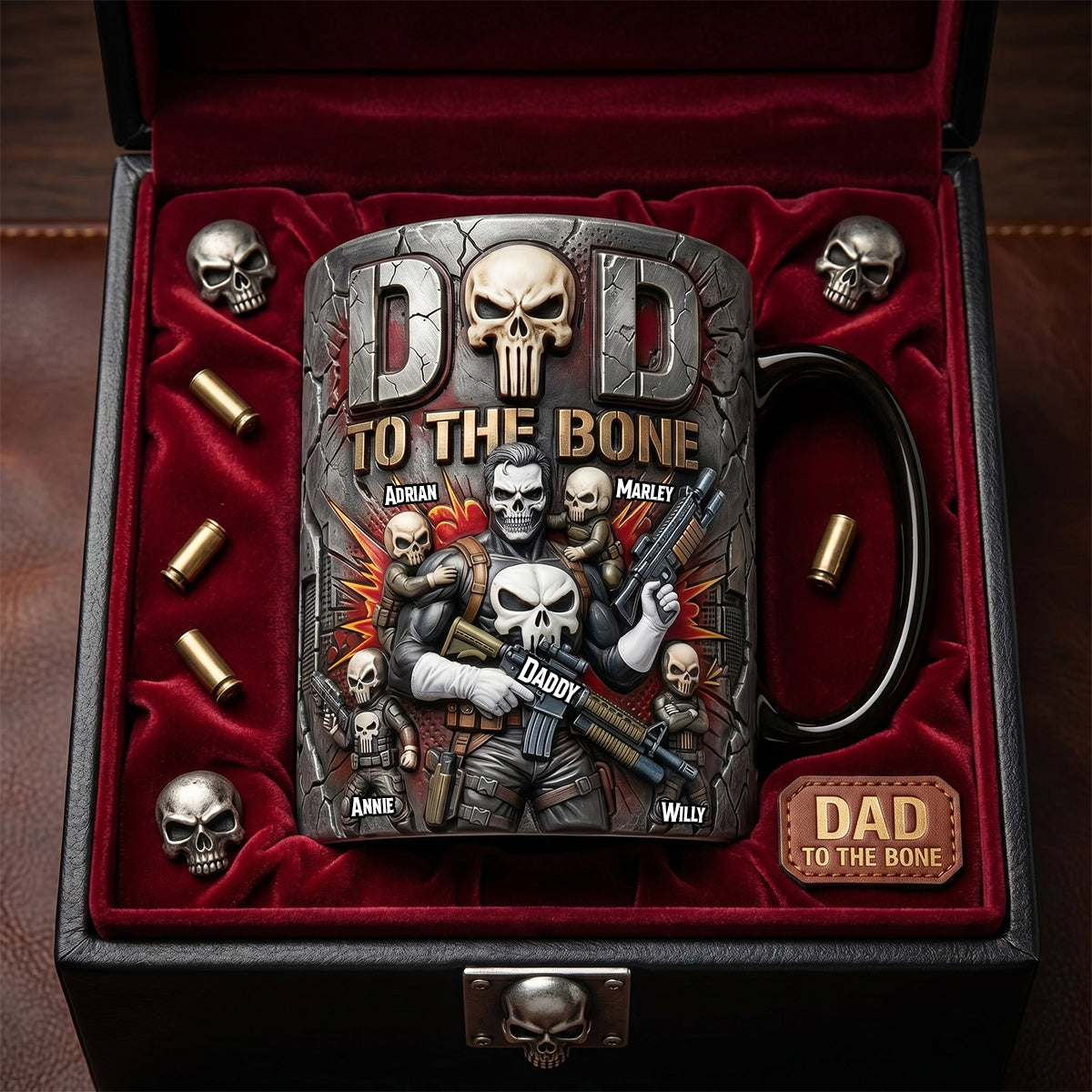 Skull Dad Magic Coffee Mug - Personalized Gifts For Dad 01hudh130526-Homacus