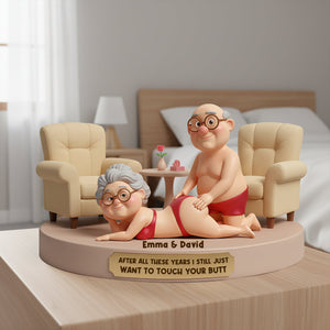Funny Old Couple Acrylic Plaque - Personalized Gifts For Couples 09OHLU281125-Homacus