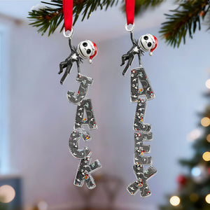 Playful Spooky Name Art Ornament, Personalized Gifts For Christmas 02qhtn281025-Homacus