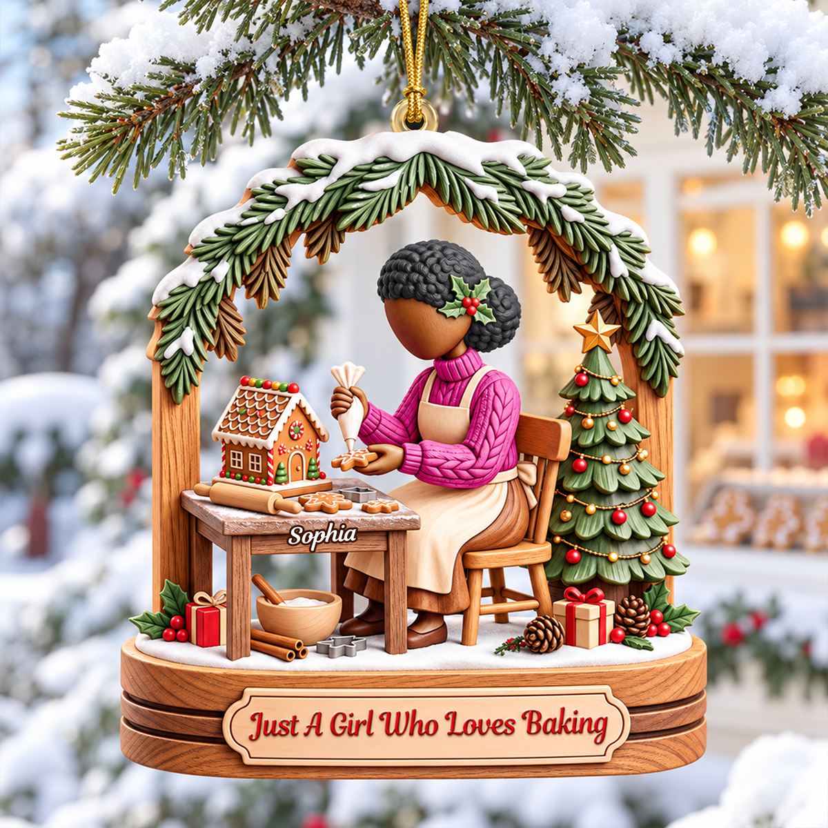 Baking Girl Christmas Ornament - Personalized Gifts For Baking Lovers 03pgqn151026-Homacus