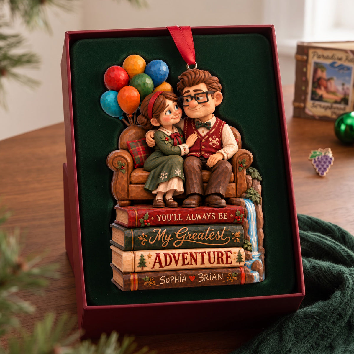 Love Is The Greatest Adventure Acrylic Ornament - Personalized Christmas Gifts For Couples 09halu300926