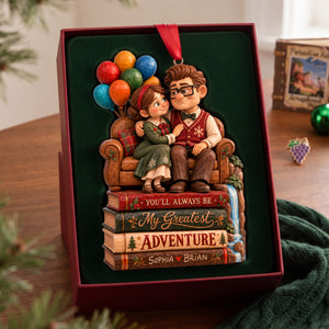 Love Is The Greatest Adventure Acrylic Ornament - Personalized Christmas Gifts For Couples 09halu300926