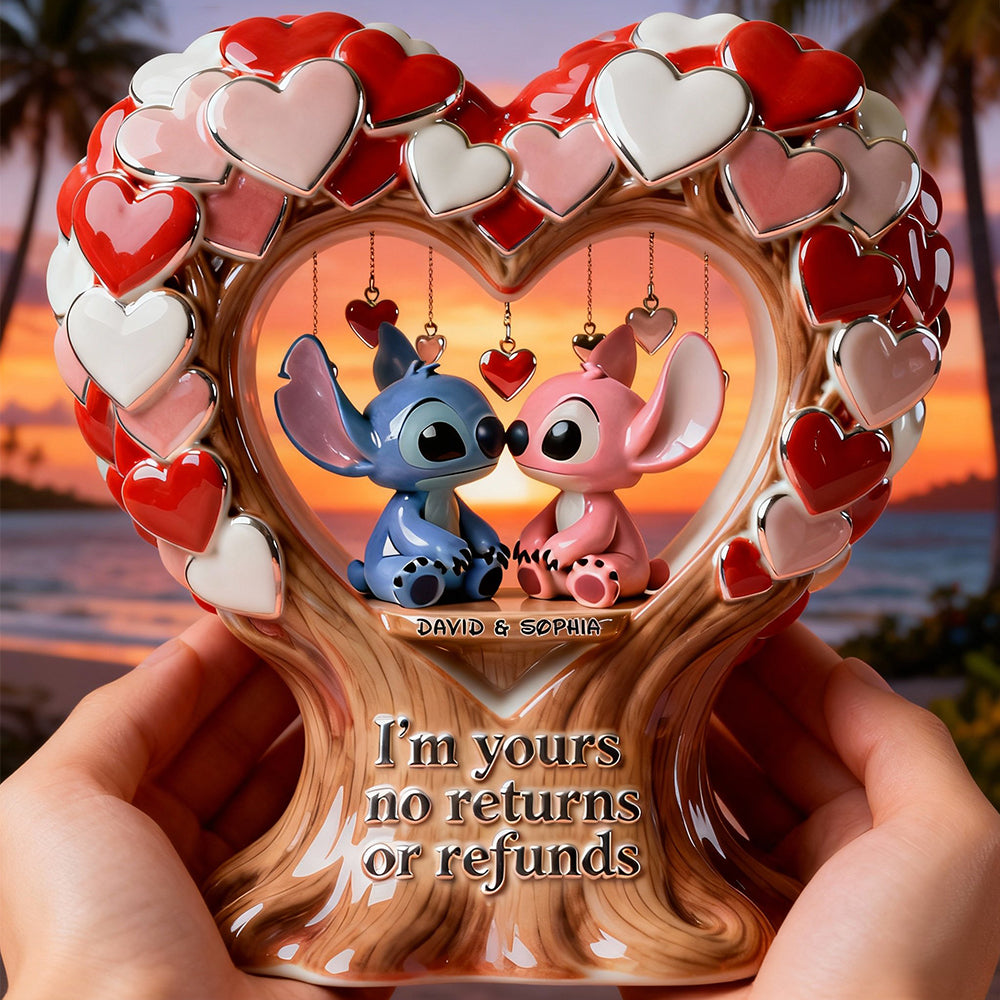 Cute Alien Romance Acrylic Plaque - Personalized Gifts For Couple Plaque 02TGDT020226-Homacus