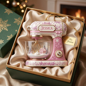Baking Mixer Christmas Toile de Jouy Acrylic Ornament - Personalized Gifts For Baker Christmas Ornament 01PGTN210826-Homacus