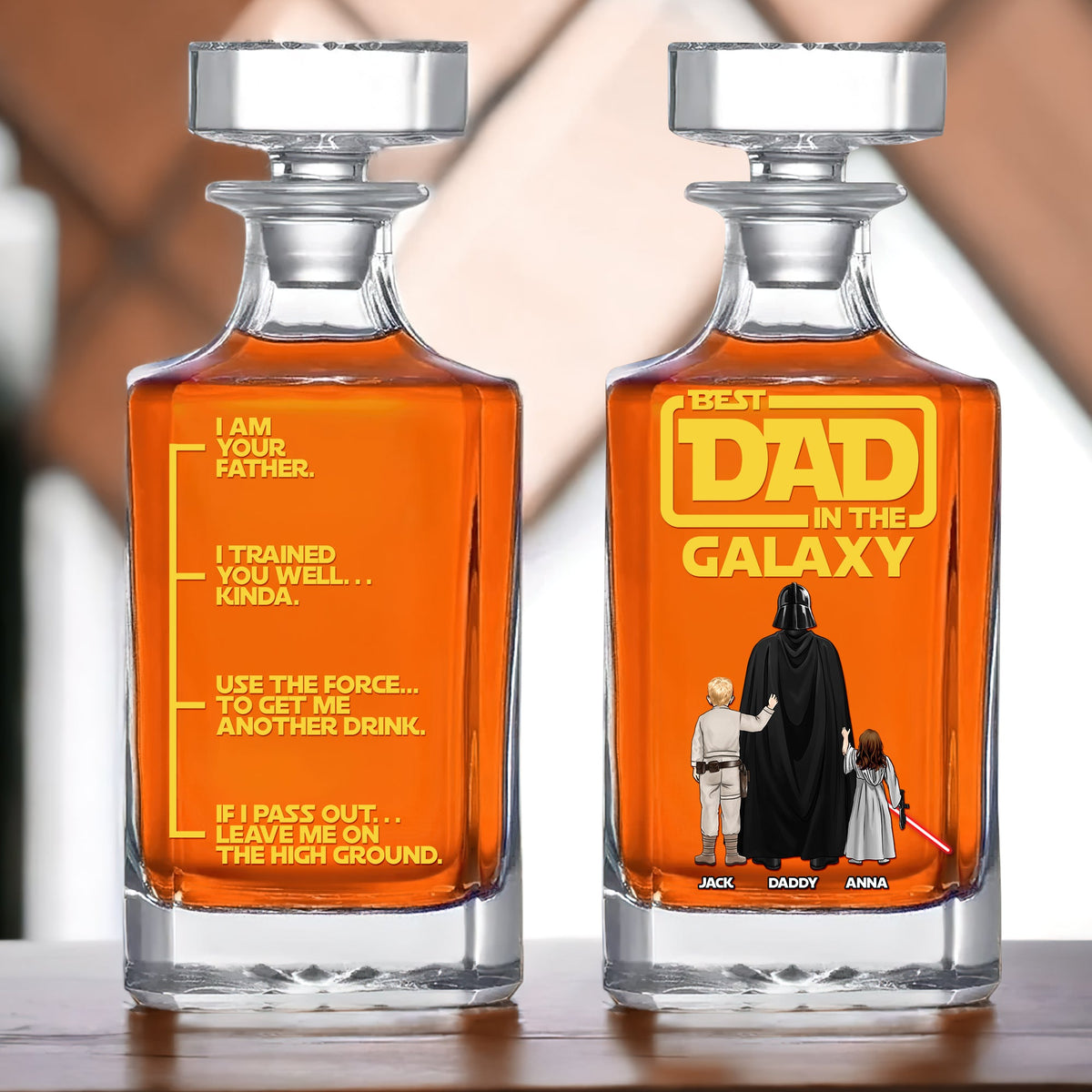 Galaxy Dad Whiskey Bottle - Personalized Christmas Gifts For Dad 01TOTN060525HHHG-Homacus