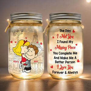 Personalized Gifts For Couple Mason Jar Light 02XQMH211224HG-Homacus