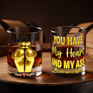 You Have My Heart Round Glass - Personalized Gifts For Couples 06NALU271125