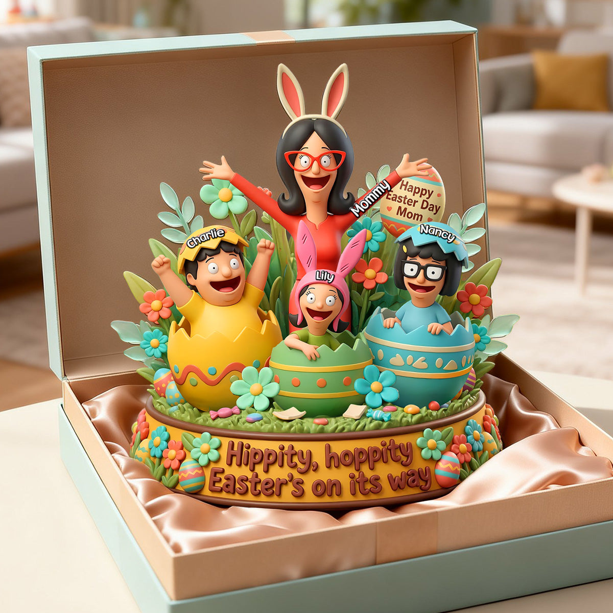 Happy Easter Day Mom Acrylic Plaque - Personalized Gifts For Mom 01pamg130326-Homacus