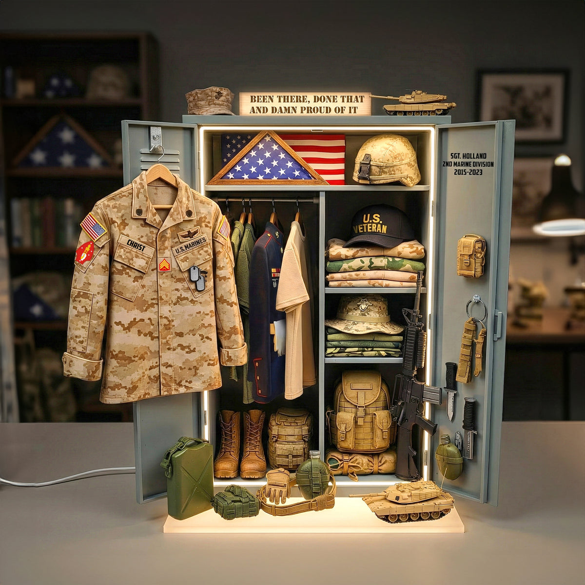 Military Personal Locker Light Box, Personalized Gifts For Veteran 01qhtn201225-Homacus