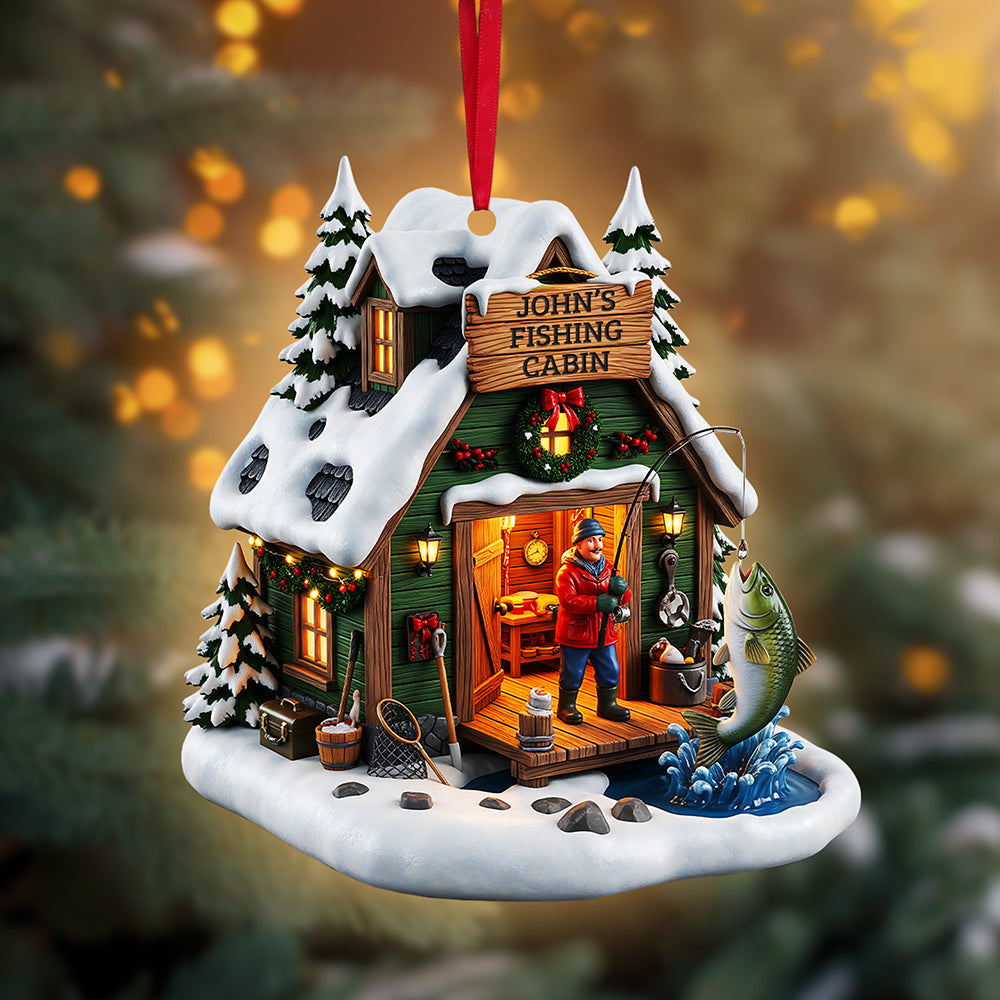 Fishing Man Ornament - Personalized Gifts For Fishing Lovers 03ohta140825-Homacus