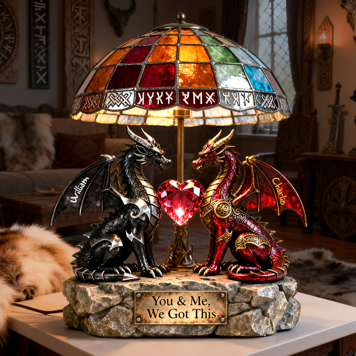 Viking Couple Light Box Personalized Gifts For Couple 05PGLU070226-Homacus