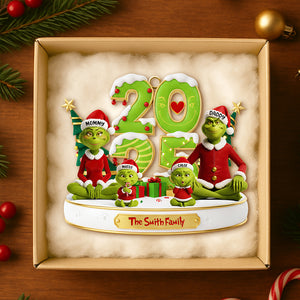 Happly Family Christmas Ornament Personalized Gifts For Family 09OHDT041125-Homacus