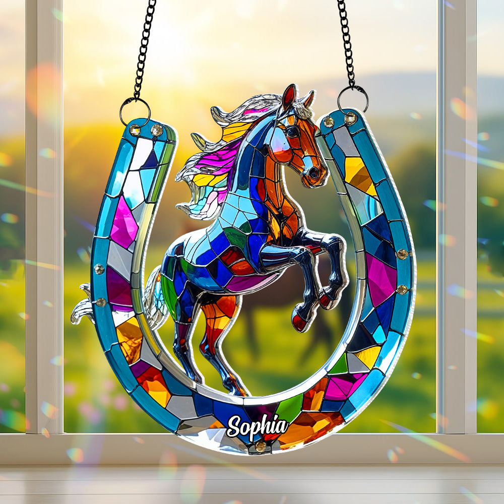 Personalized Gifts For Horse Lovers Suncatcher Ornament 01tgtn100725-Homacus