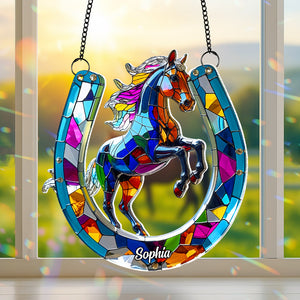 Personalized Gifts For Horse Lovers Suncatcher Ornament 01tgtn100725-Homacus