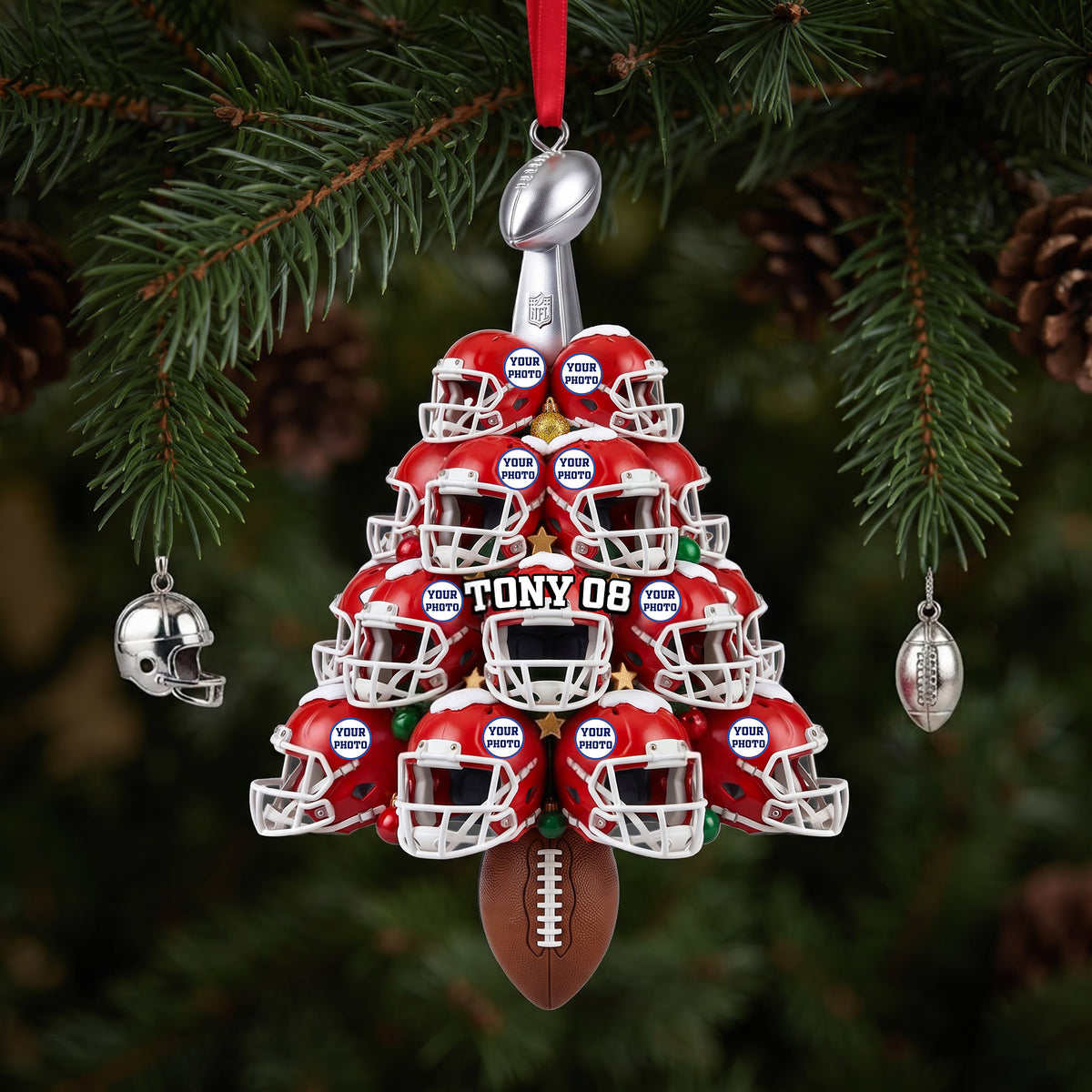 Helmet Christmas Acrylic Ornament - Personalized Gifts For Sport Lovers 02hulu210826-Homacus