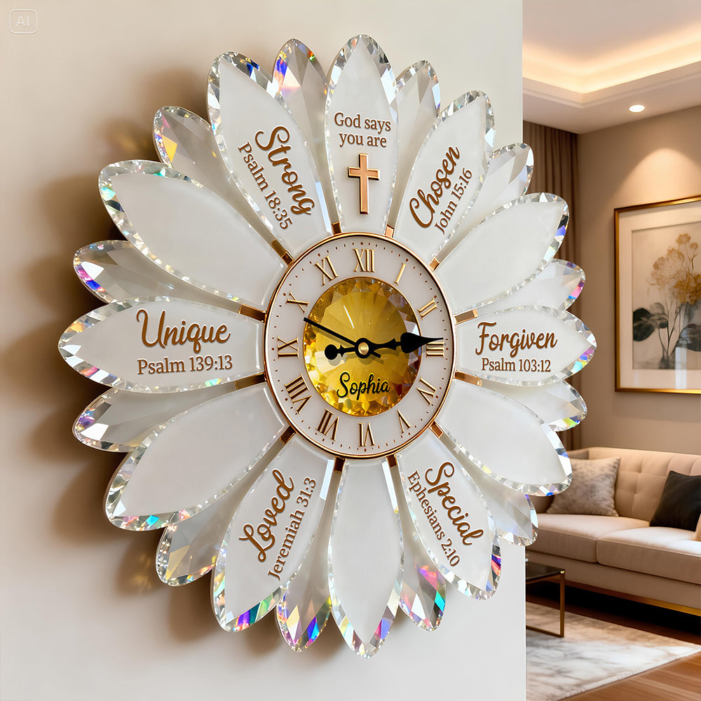 Christian Faith Acrylic Hanging Wall Clock – Personalized Gifts For Christian 06nadt251225-Homacus