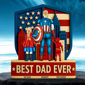 Best Dad Ever Acrylic Plaque Personalized Gifts For Dad 02NADT140525PA-Homacus