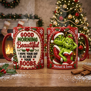 Couple Christmas Coffee Accent Mug - Personalized Gifts For Couple 02NATN070926