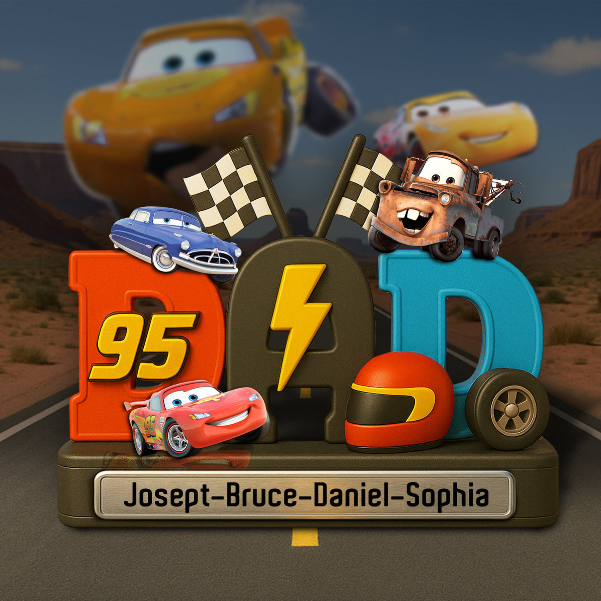 Racing Dad Plaque - Personalized Gifts For Father 021nalu160425-Homacus