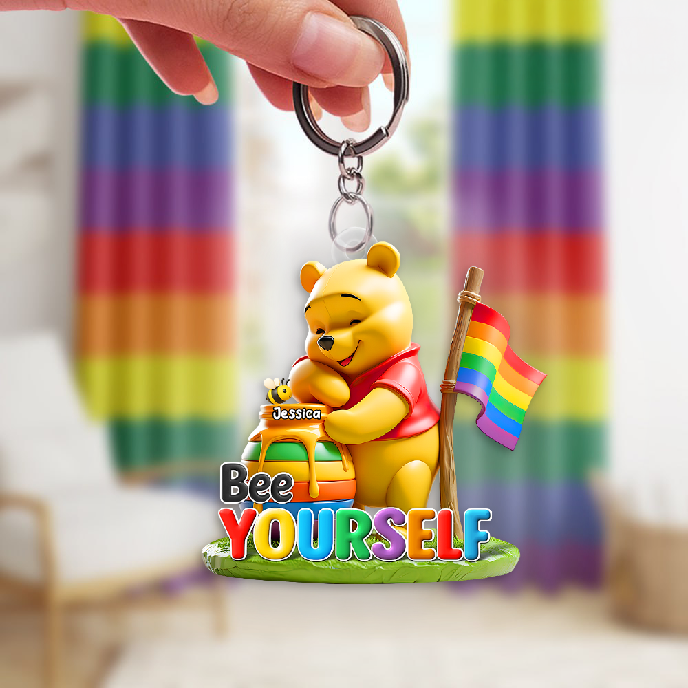Bee Yourself Keychain - Personalized Gifts For LGBT 03hupu270525-Homacus