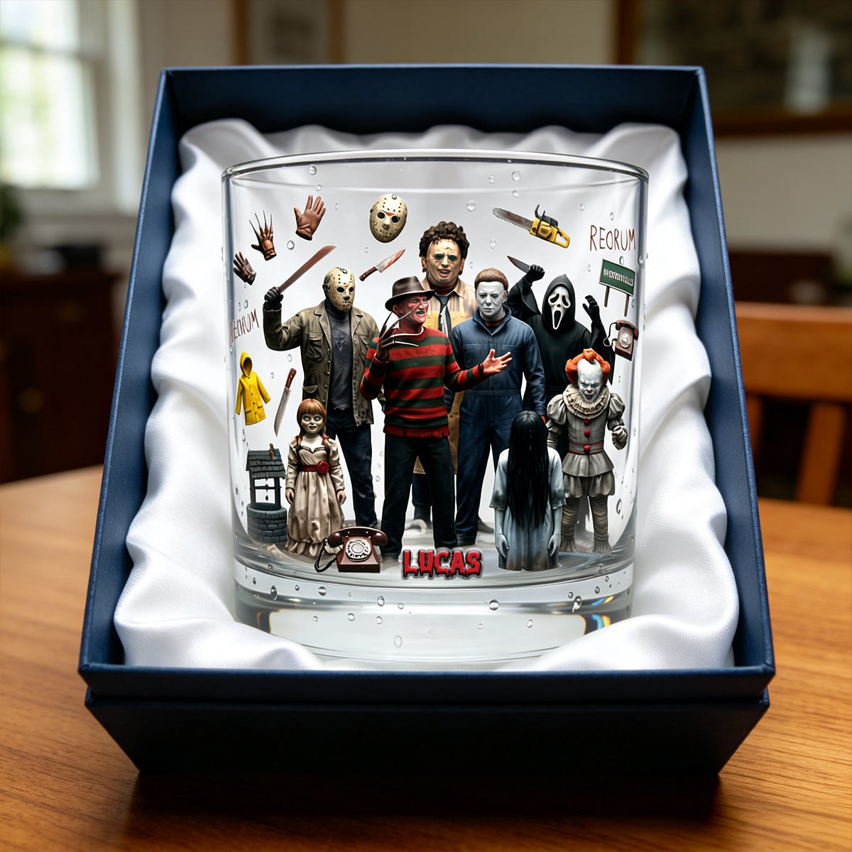 Scary Villain Drinking Glass - Personalized Gifts For Horror Lovers 04ohtn110326-Homacus