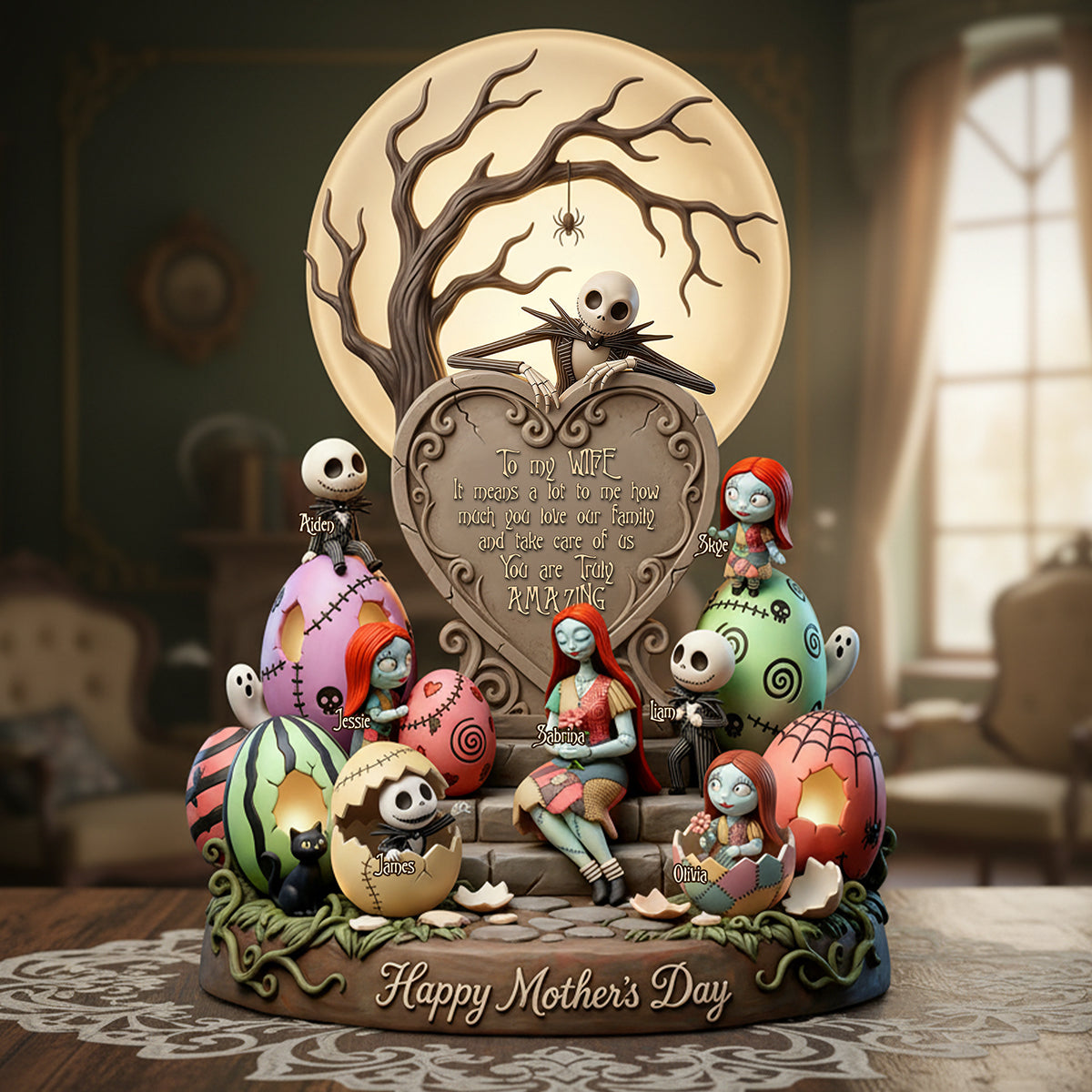 Gothic Family Easter Acrylic Plaque - Personalized Gifts For Mother's Day 02PATA130326-Homacus