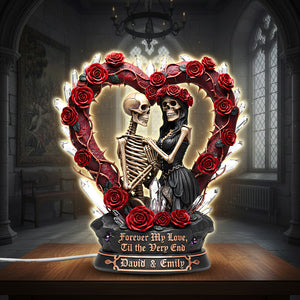 Skeleton Couple Acrylic Light Box - Personalized Gifts For Couples 01hutn121225-Homacus