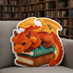 Dragon Book Custom Shaped Pillow Personalized Gifts For Book Lovers 03natn141125-Homacus