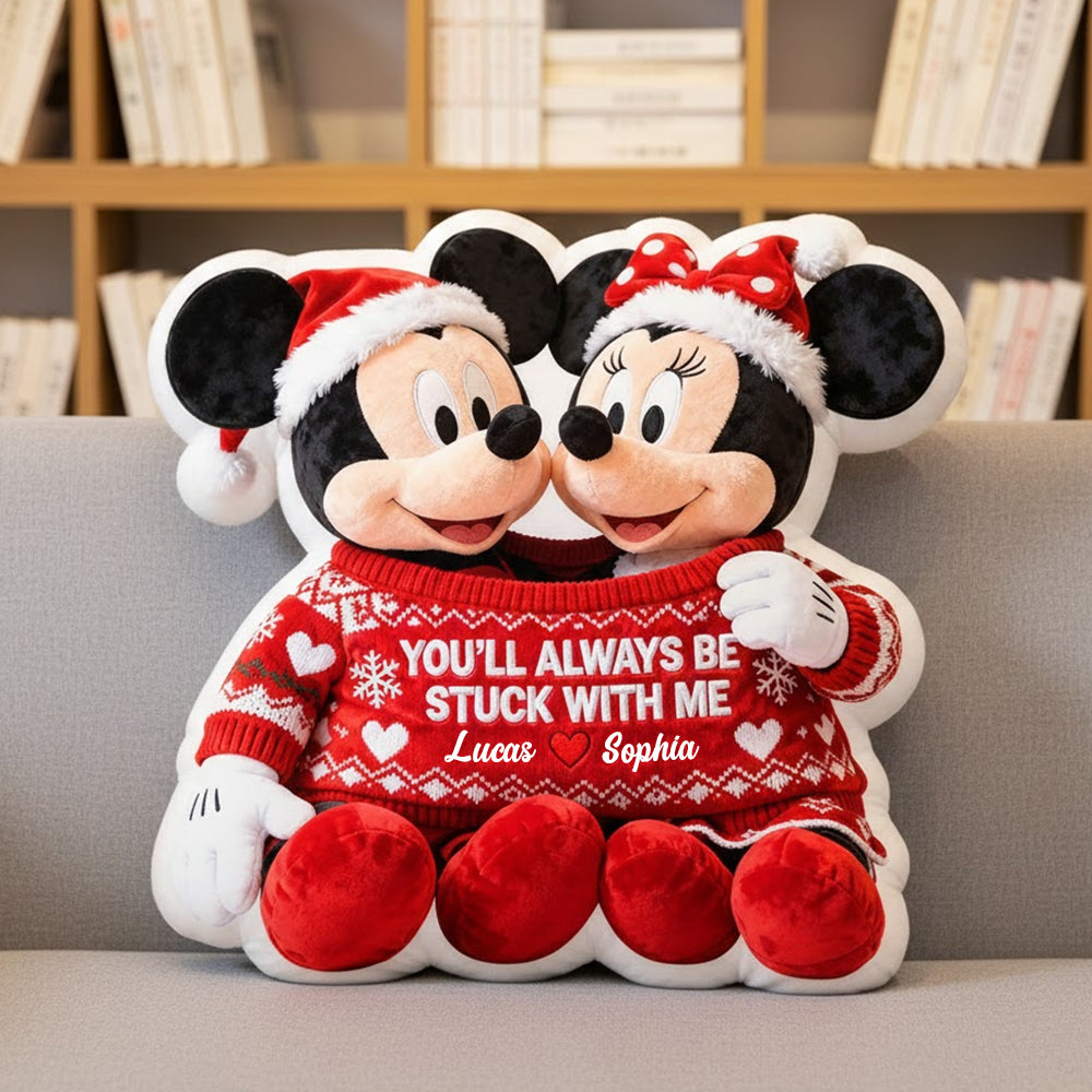 Couple In Cute Sweater Pillow, Personalized Gifts For Couple 03qhtn121125-Homacus