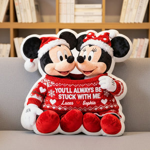 Couple In Cute Sweater Pillow, Personalized Gifts For Couple 03qhtn121125-Homacus