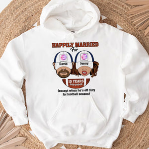 Custom Team Logo Gifts For Couple Shirt 02QHTN080124 American Football Couple-Homacus