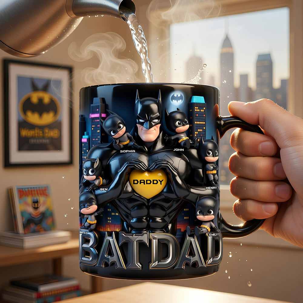 Strong Dad and Kids Magic Coffee Mug - Personalized Gifts For Dad 02ohdt160426-Homacus