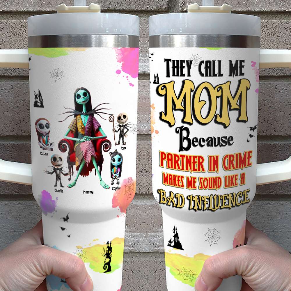 Personalized Gifts For Mom Tumbler Mother's Day Partner In Crime 03OHMH120325-Homacus