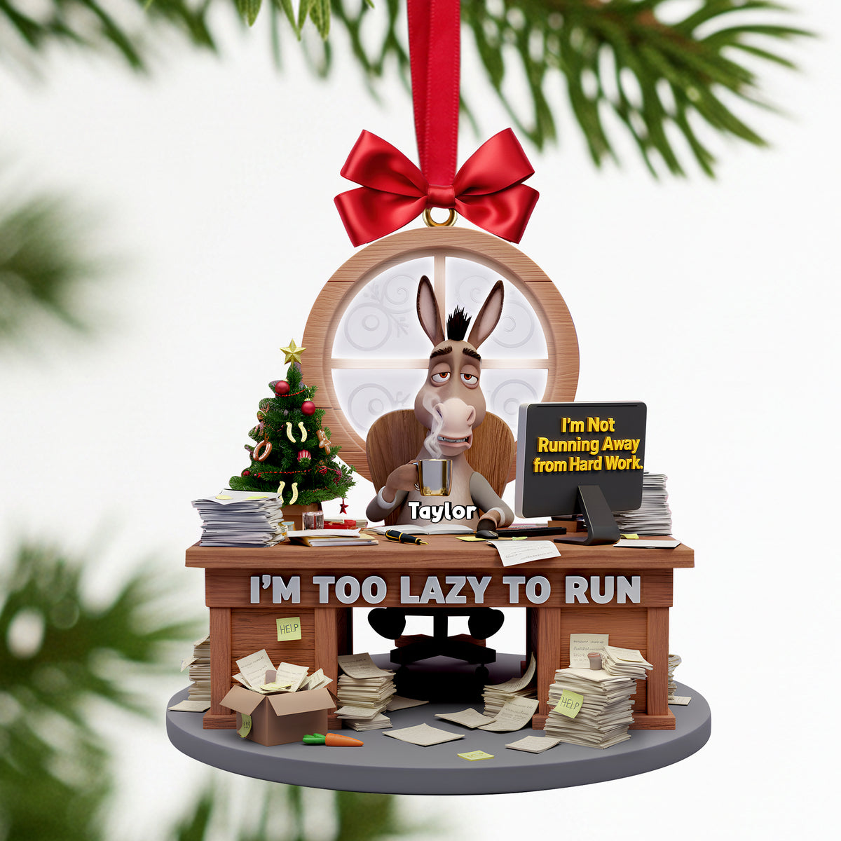 Work Hardship Christmas Ornament Personalized Gifts For Coworker 02PALU211125-Homacus
