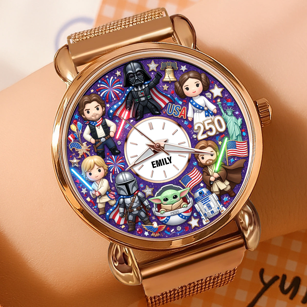 Patriotic Pride Mesh Strap Quartz Watch Personalized Anniversary Gifts 06NAQN080626-Homacus